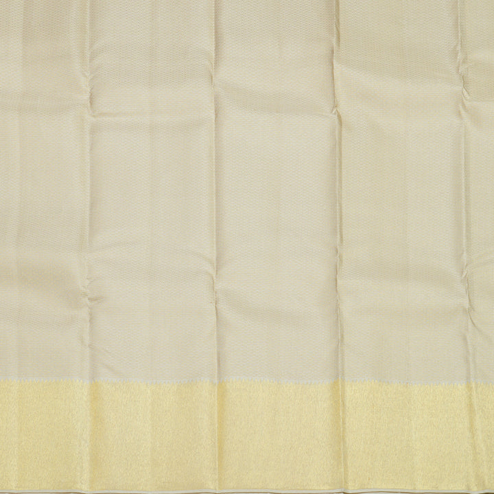 Hayagrivas Handloom Half-White Kanjivaram Silk Saree KBE1238I33-1