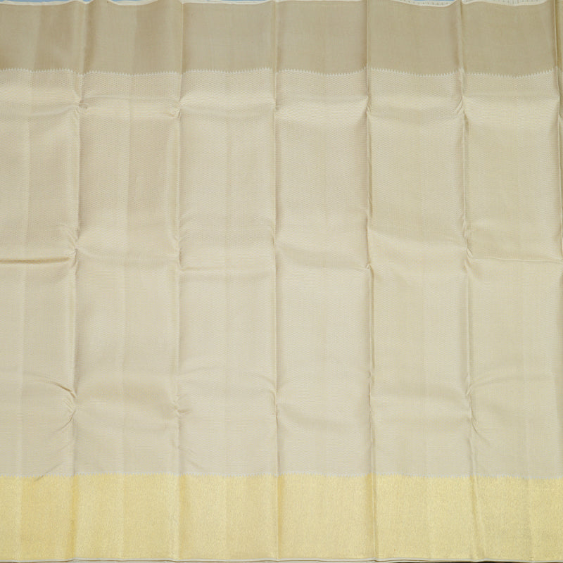 Hayagrivas Handloom Half-White Kanjivaram Silk Saree KBE1238I33-1