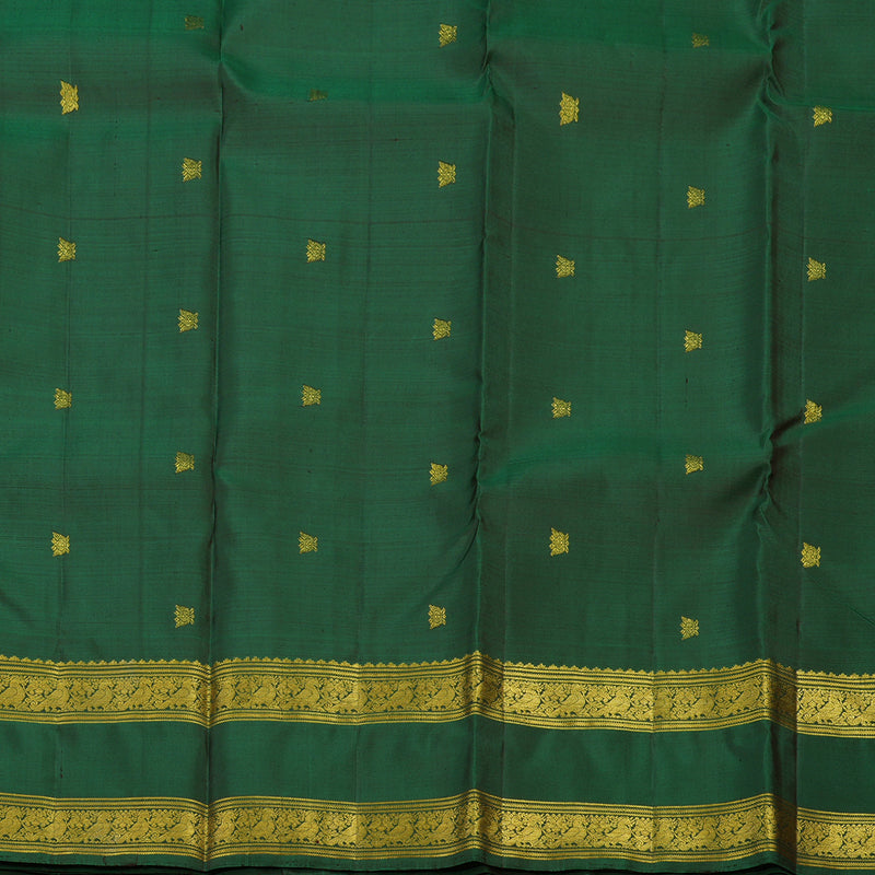 Hayagrivas Handloom Bottle Green Kanjivaram Silk Saree KBE1238I41-2