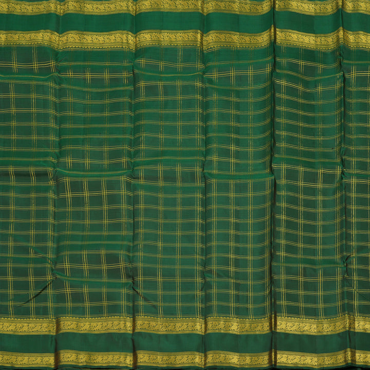Hayagrivas Handloom Bottle Green Kanjivaram Silk Saree KBE1238I41-2