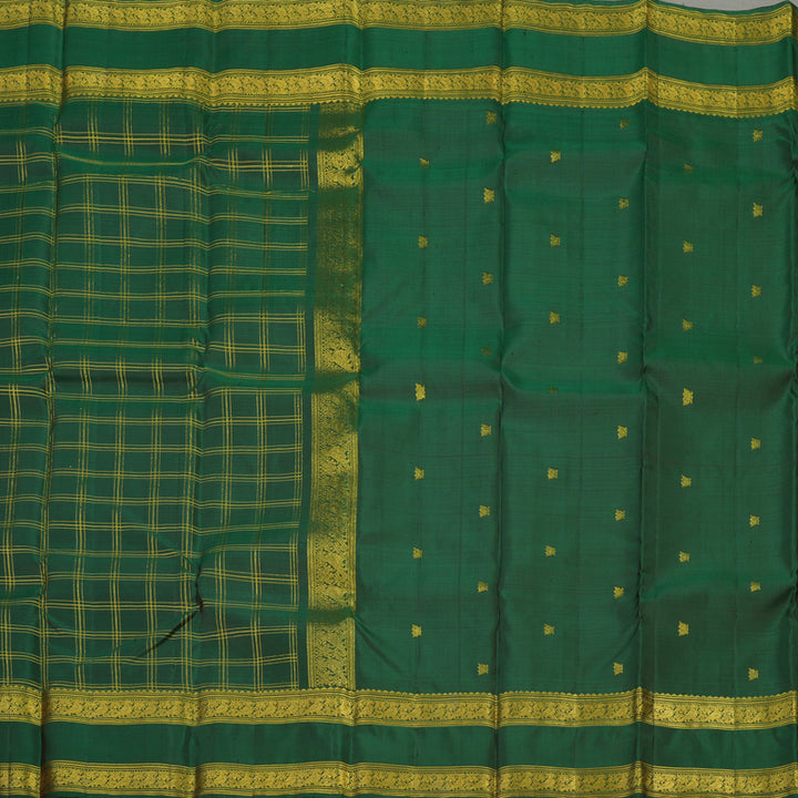 Hayagrivas Handloom Bottle Green Kanjivaram Silk Saree KBE1238I41-2