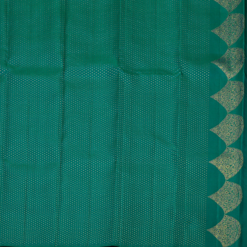 Hayagrivas Handloom Emerald Green Kanjivaram Silk Saree KBE1238I5-1