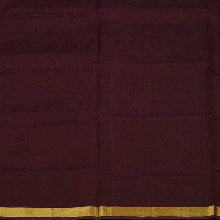 Hayagrivas Handloom Silk Cotton Saree in Attractive Dark Brown KBE123D1-8