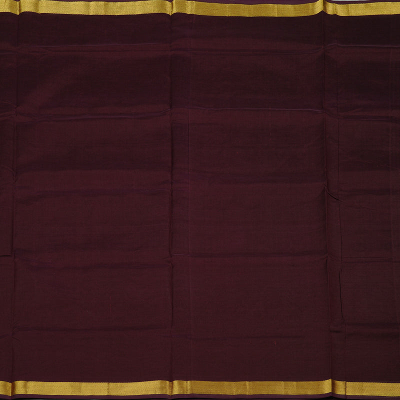 Hayagrivas Handloom Silk Cotton Saree in Attractive Dark Brown KBE123D1-8