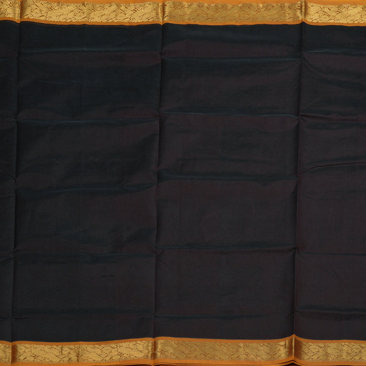 Hayagrivas Handloom Pure Silk Cotton Saree in Dark Brown KBE123D2-12