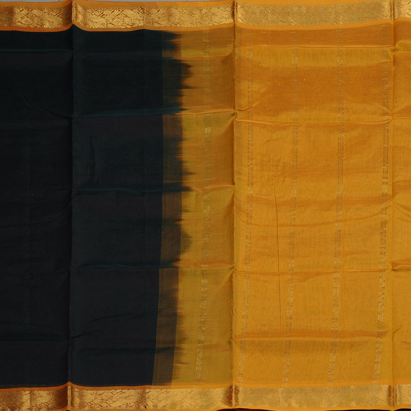 Hayagrivas Handloom Pure Silk Cotton Saree in Dark Brown KBE123D2-12
