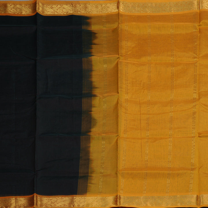 Hayagrivas Handloom Pure Silk Cotton Saree in Dark Brown KBE123D2-12