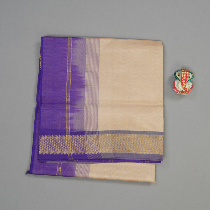 Hayagrivas Handloom Pure Silk Cotton Saree in Elegant Beige Harmony KBE123D2-3