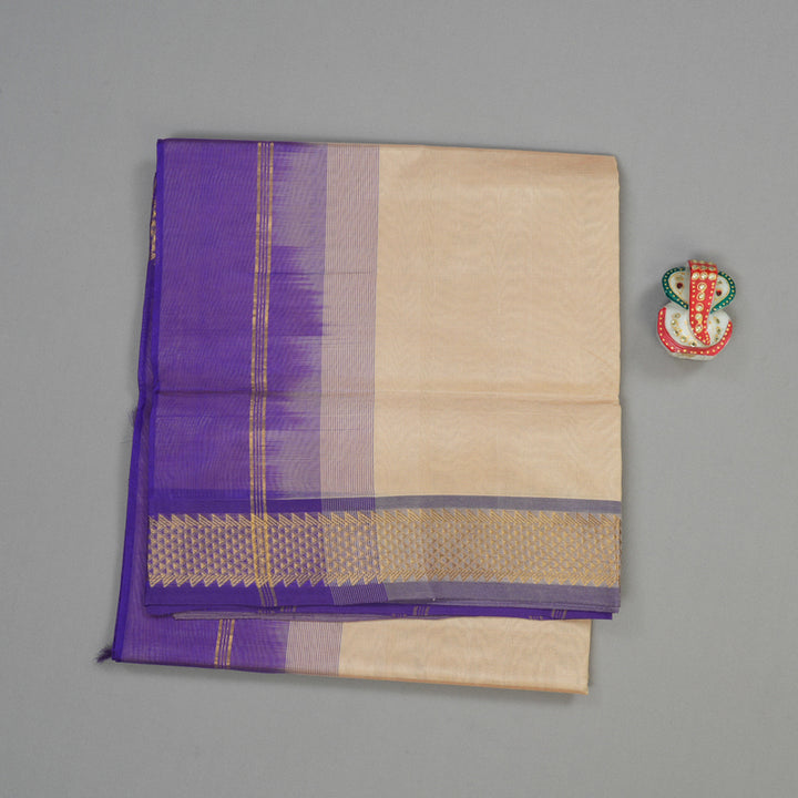 Hayagrivas Handloom Pure Silk Cotton Saree in Elegant Beige Harmony KBE123D2-3