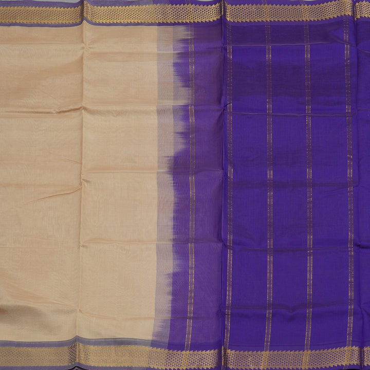 Hayagrivas Handloom Pure Silk Cotton Saree in Elegant Beige Harmony KBE123D2-3