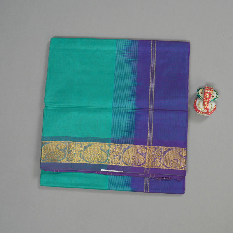 Hayagrivas Handloom Pure Silk Cotton Saree in Regal Sea Blue KBE123D2-6