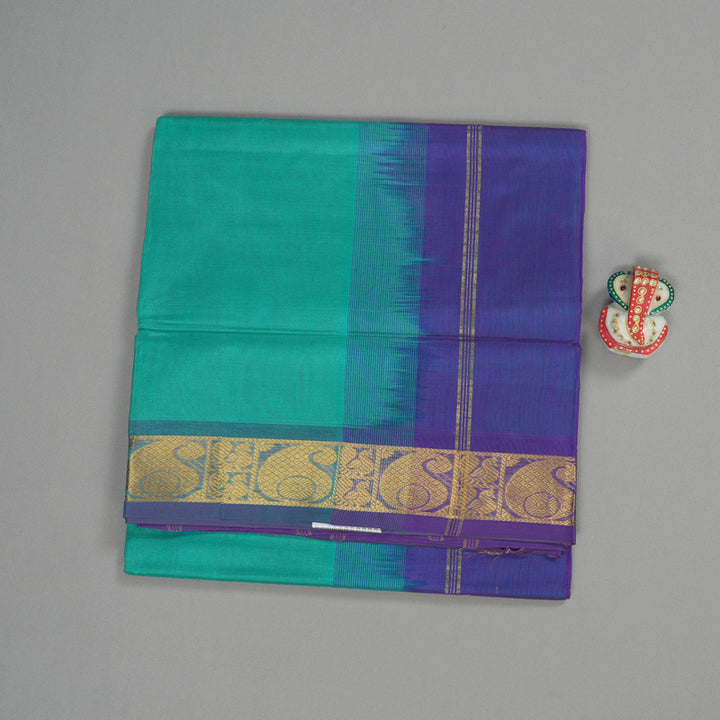 Hayagrivas Handloom Pure Silk Cotton Saree in Regal Sea Blue KBE123D2-6