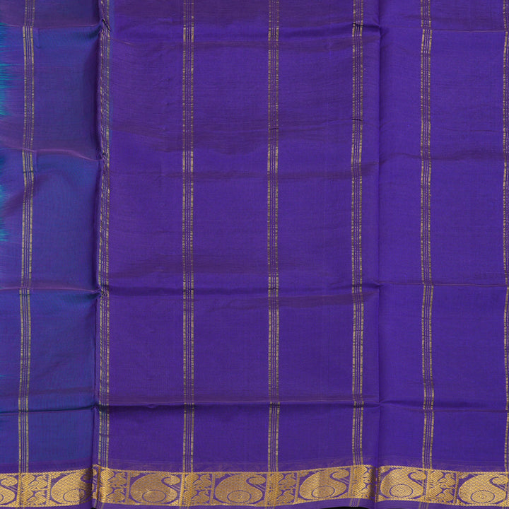Hayagrivas Handloom Pure Silk Cotton Saree in Regal Sea Blue KBE123D2-6