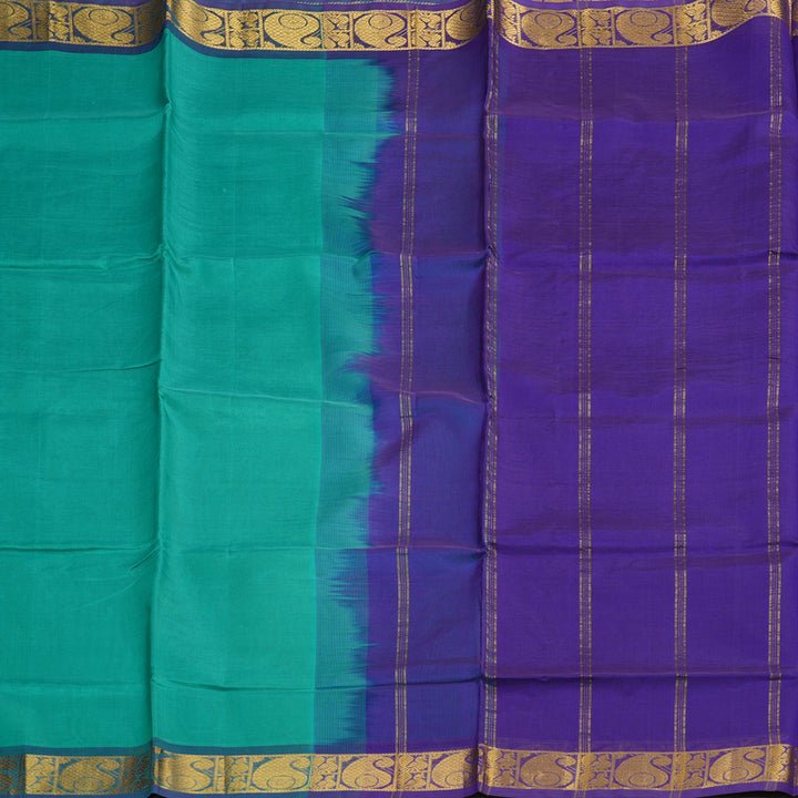 Hayagrivas Handloom Pure Silk Cotton Saree in Regal Sea Blue KBE123D2-6
