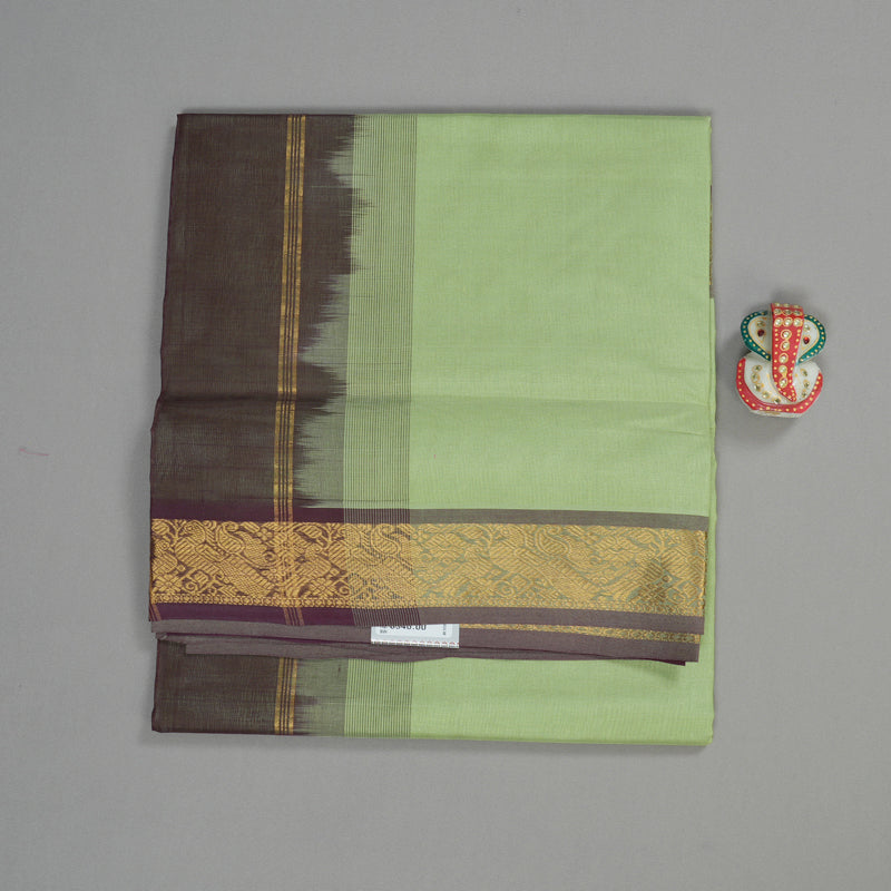 Hayagrivas Handloom Pure Silk Cotton Saree in Refreshing Pastel Green KBE123D2-8