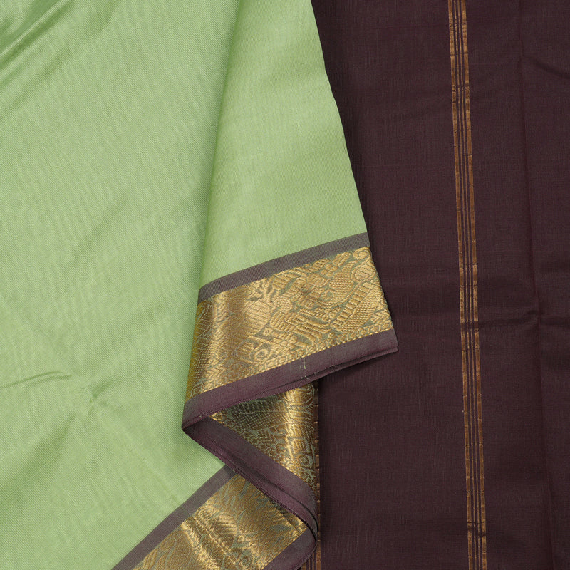 Hayagrivas Handloom Pure Silk Cotton Saree in Refreshing Pastel Green KBE123D2-8