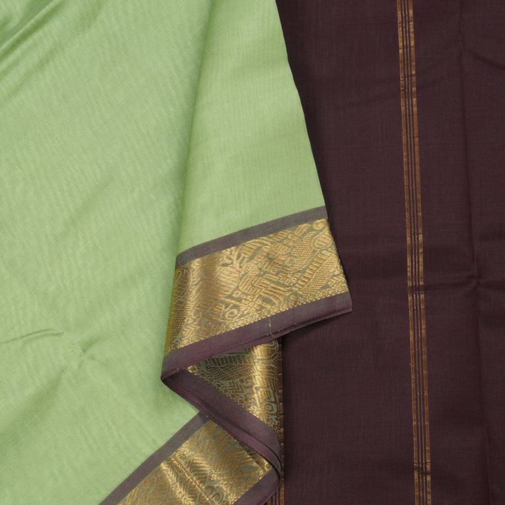 Hayagrivas Handloom Pure Silk Cotton Saree in Refreshing Pastel Green KBE123D2-8