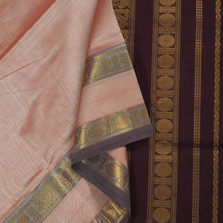 Hayagrivas Handloom Pure Silk Cotton Saree in Subtle Onion Pink KBE123D3-10