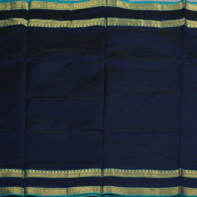 Hayagrivas Handloom Pure Silk Cotton Saree in Enchanting Dark Blue KBE123D3-11