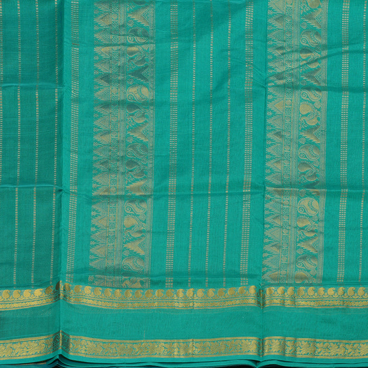Hayagrivas Handloom Pure Silk Cotton Saree in Enchanting Dark Blue KBE123D3-11