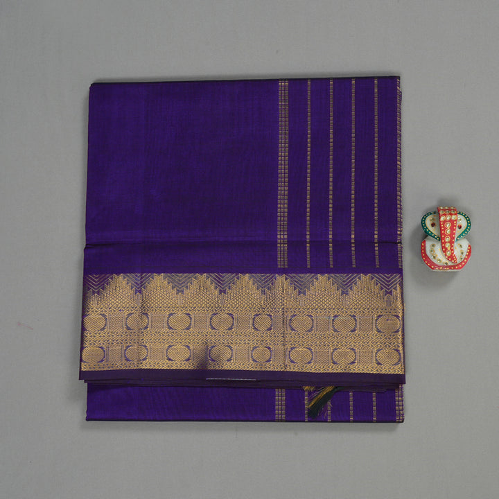 Hayagrivas Handloom Pure Silk Cotton Saree in Majestic Blue KBE123D3-12