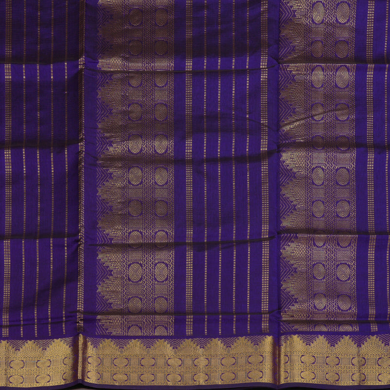 Hayagrivas Handloom Pure Silk Cotton Saree in Majestic Blue KBE123D3-12