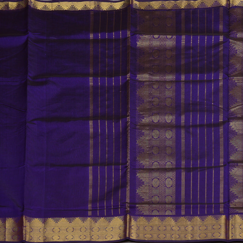 Hayagrivas Handloom Pure Silk Cotton Saree in Majestic Blue KBE123D3-12
