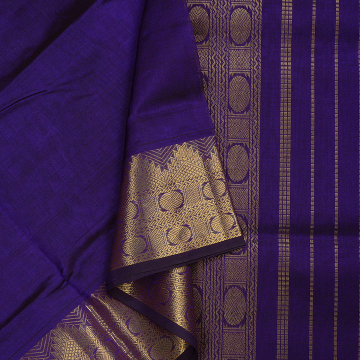 Hayagrivas Handloom Pure Silk Cotton Saree in Majestic Blue KBE123D3-12