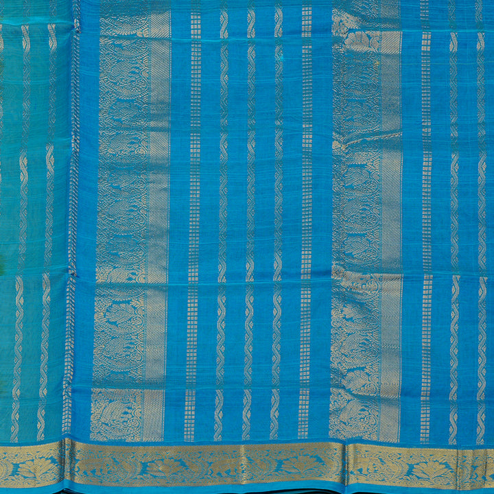 Hayagrivas Handloom Silk Cotton Saree in Dazzling Lemon Green KBE123D3-24