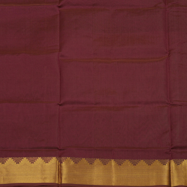 Hayagrivas Handloom Pure Silk Cotton Saree in Regal Maroon KBE123D3-7