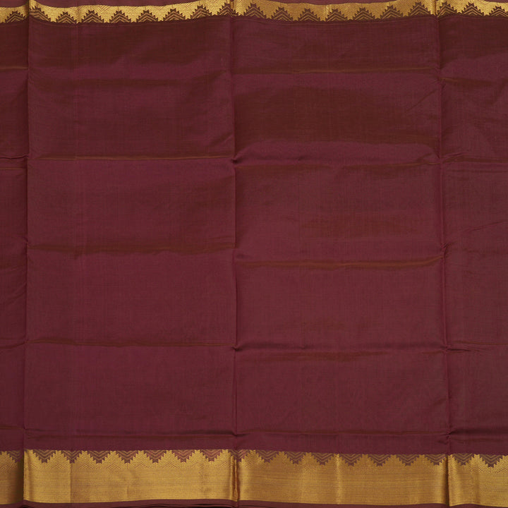 Hayagrivas Handloom Pure Silk Cotton Saree in Regal Maroon KBE123D3-7