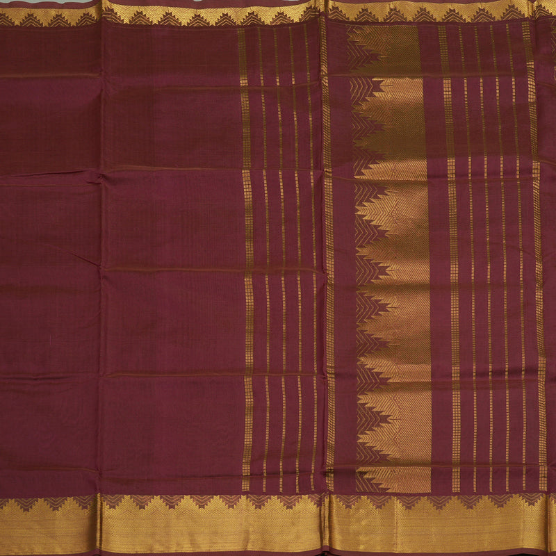 Hayagrivas Handloom Pure Silk Cotton Saree in Regal Maroon KBE123D3-7