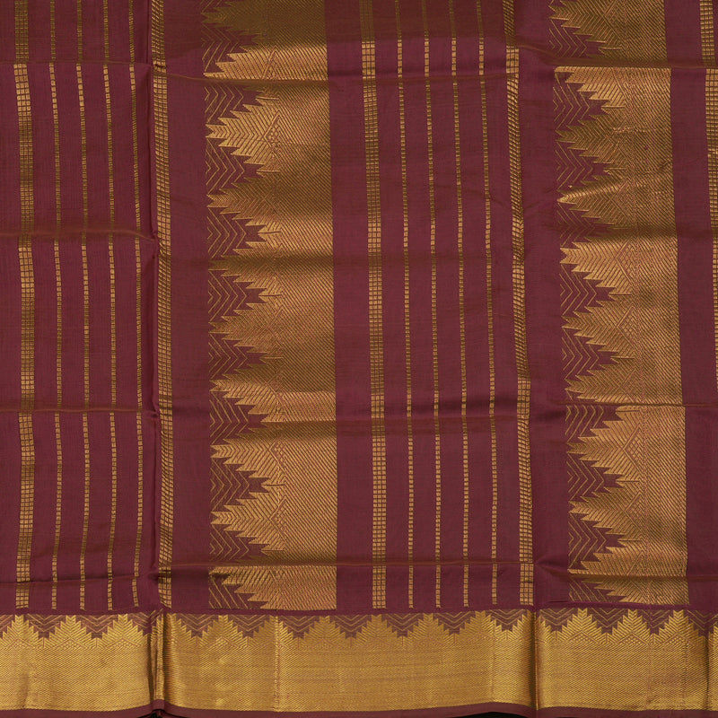 Hayagrivas Handloom Pure Silk Cotton Saree in Regal Maroon KBE123D3-7