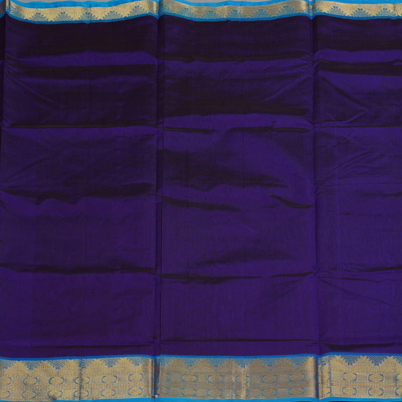 Hayagrivas Handloom Pure Silk Cotton Saree in Vibrant Blue KBE123D3-9