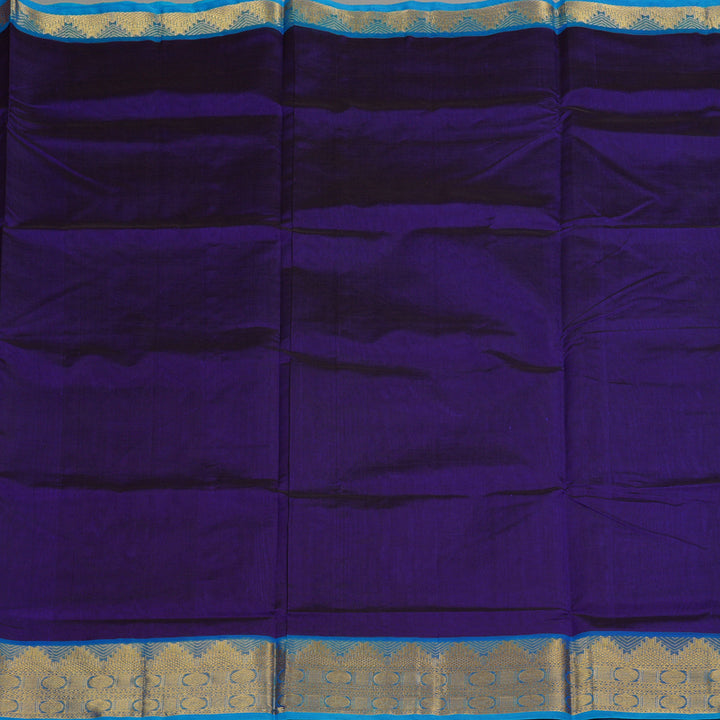 Hayagrivas Handloom Pure Silk Cotton Saree in Vibrant Blue KBE123D3-9