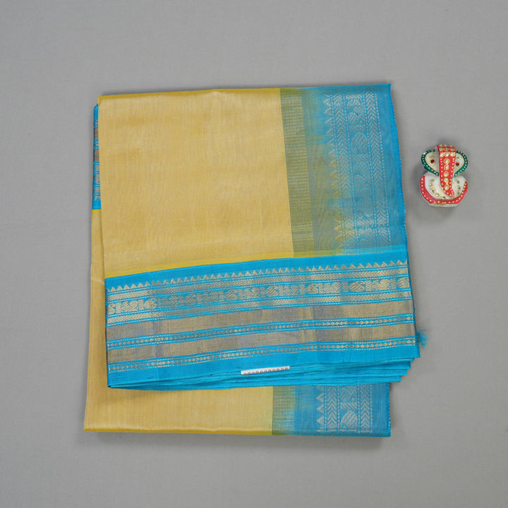 Hayagrivas Handloom Pure Silk Cotton Saree in Pristine Sandal KBE123D5-11