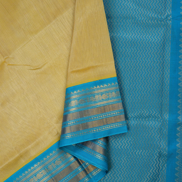 Hayagrivas Handloom Pure Silk Cotton Saree in Pristine Sandal KBE123D5-11