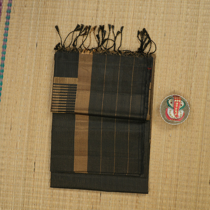 Hayagrivas Handloom Black Soft Silk Saree KBE1240I2-8