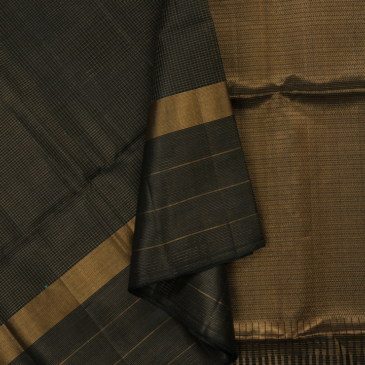 Hayagrivas Handloom Black Soft Silk Saree KBE1240I2-8