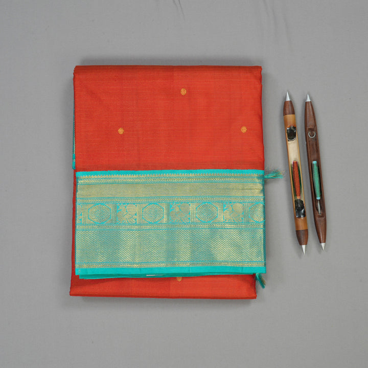 Hayagrivas Handloom Red Ten Yards Silk Madisar KBE1241I14-1