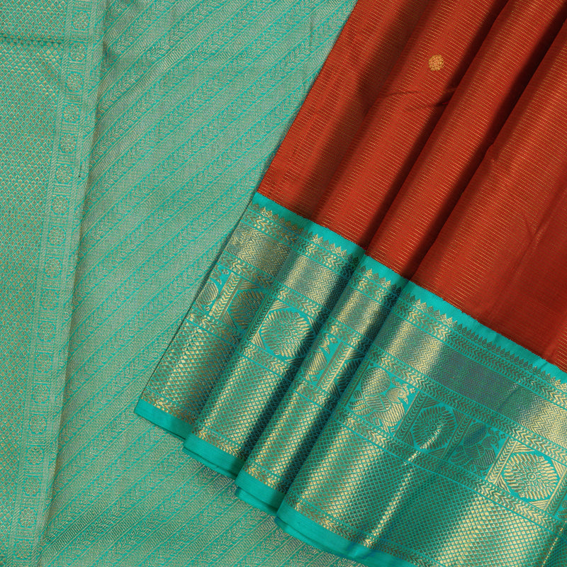 Hayagrivas Handloom Red Ten Yards Silk Madisar KBE1241I14-1