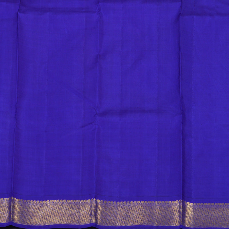 Hayagrivas Handloom Red Kanjivaram Silk Saree with Purplish Blue border KBE1241I5-1