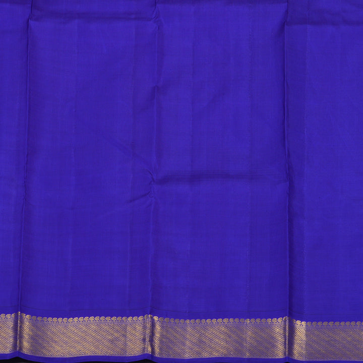 Hayagrivas Handloom Red Kanjivaram Silk Saree with Purplish Blue border KBE1241I5-1