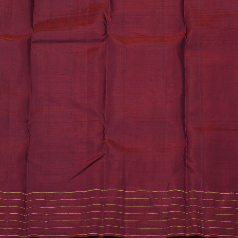 Hayagrivas Handloom Kanjivaram Silk Saree in Dual Toned Peacock Green KBE1245I2-2