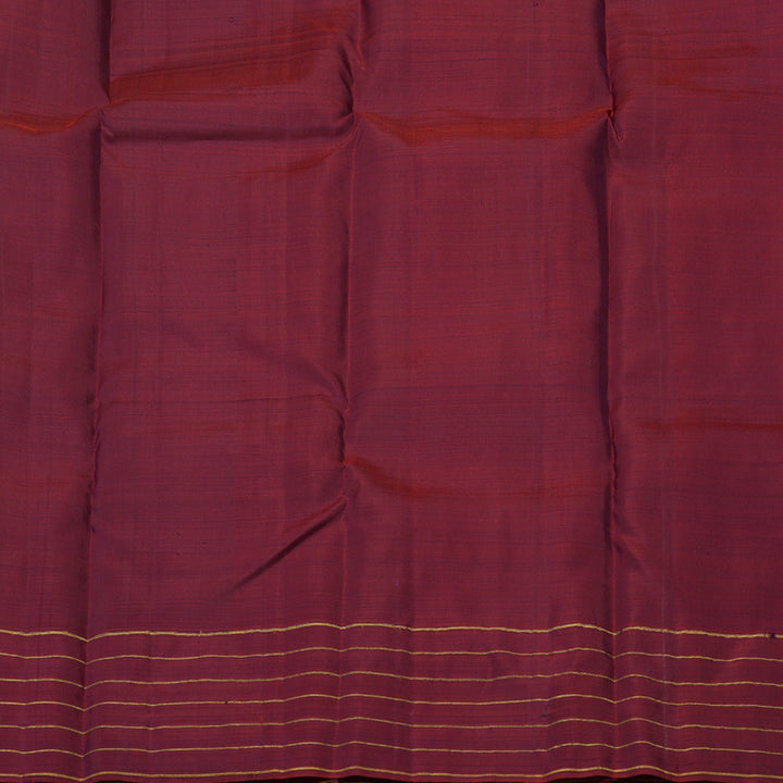 Hayagrivas Handloom Kanjivaram Silk Saree in Dual Toned Peacock Green KBE1245I2-2