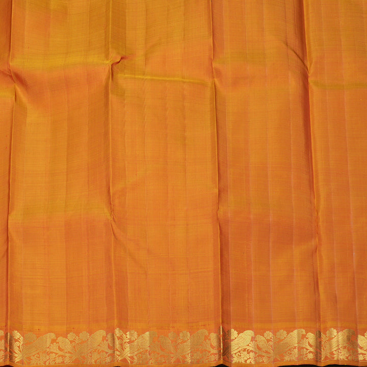 Hayagrivas Handloom Rama Green Kanjivaram Silk Saree with Ganga Jamuna border KBE1246I3-1