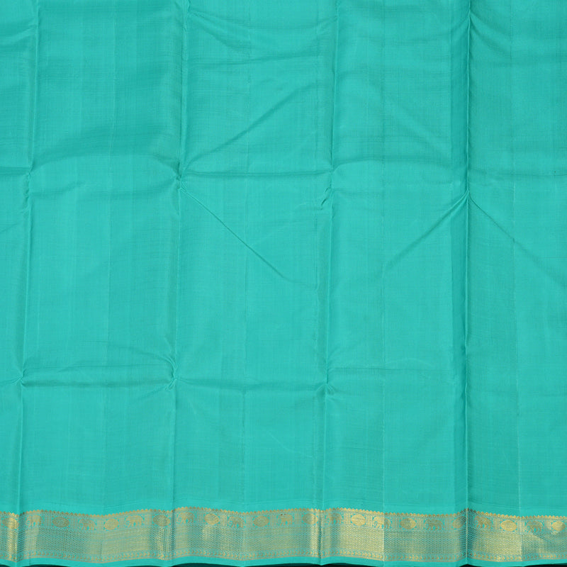 Hayagrivas Handloom Wine Purple Kanjivaram Silk Saree with Teal Border KBE1249I2-5