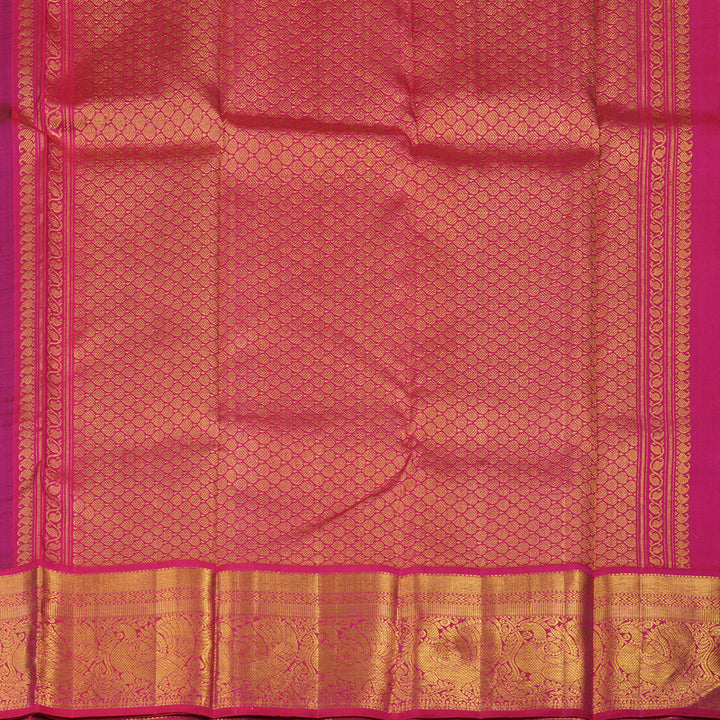 Hayagrivas Handloom Plum Purple Kanjivaram Silk Saree with Pink Border KBE1249I3-2