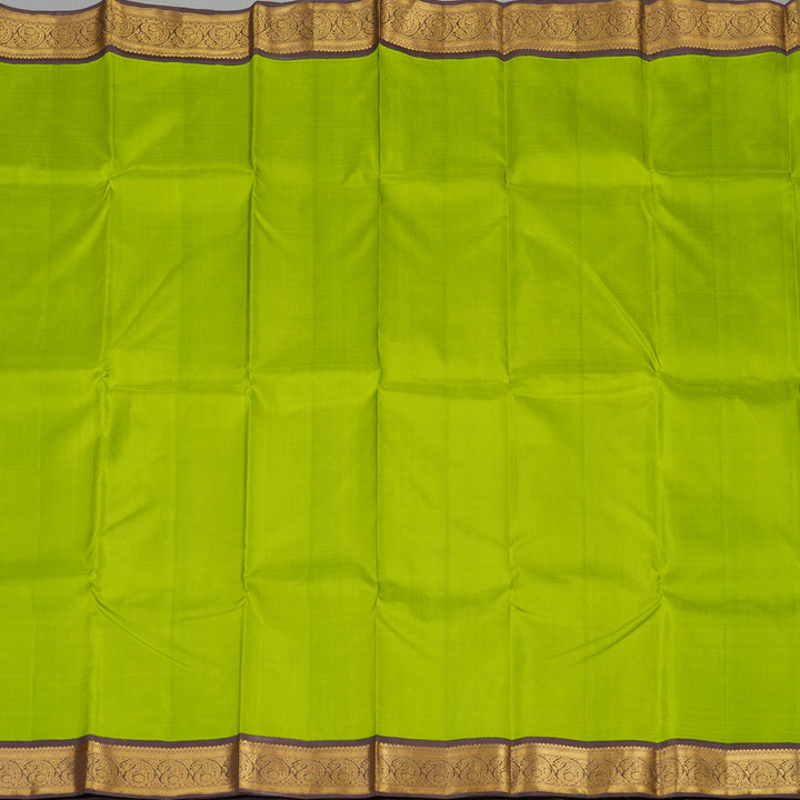 Hayagrivas Handloom Fluorescent Green Kanjivaram Silk Saree KBE1250I2-1