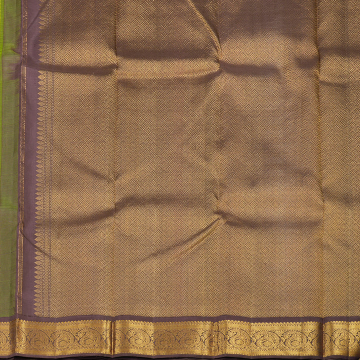 Hayagrivas Handloom Fluorescent Green Kanjivaram Silk Saree KBE1250I2-1